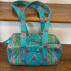 Flamingo Print Quilted Women's Bag